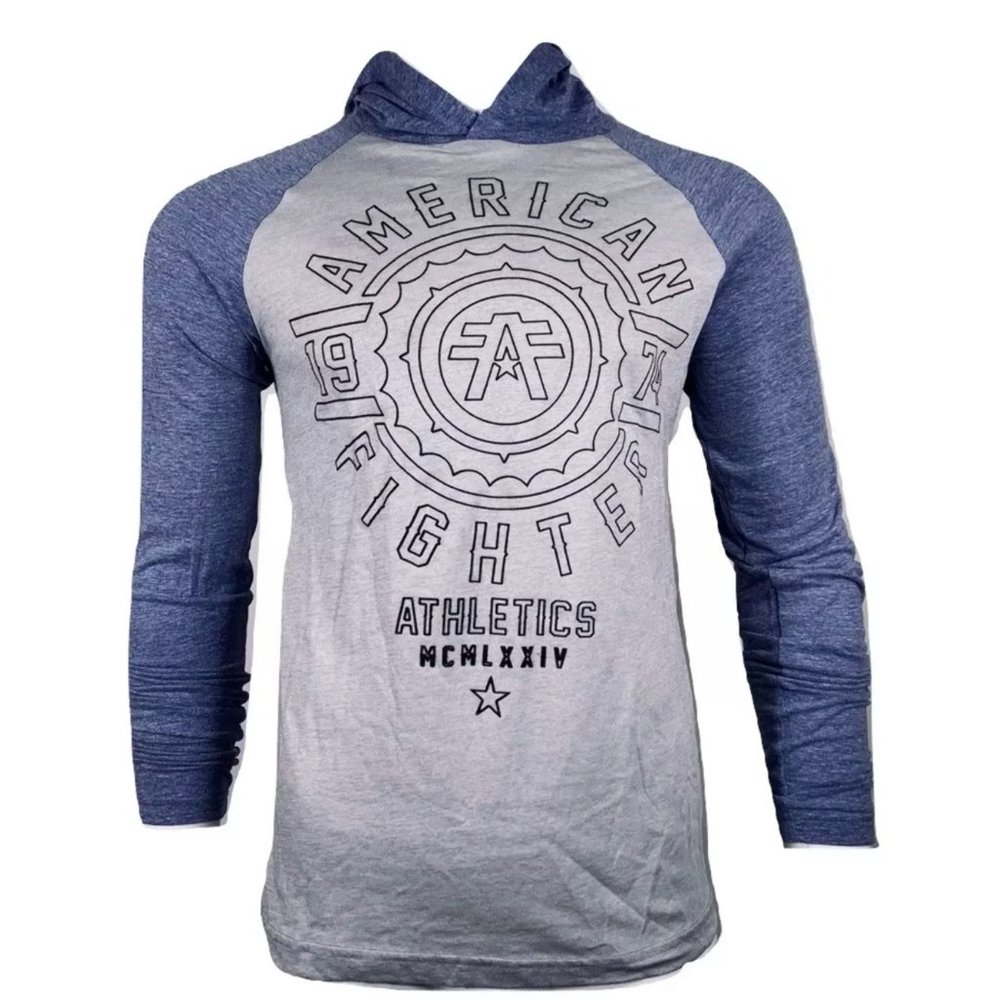 AMERICAN FIGHTER Men's T-Shirt L/S FAIR GROVE HOOD